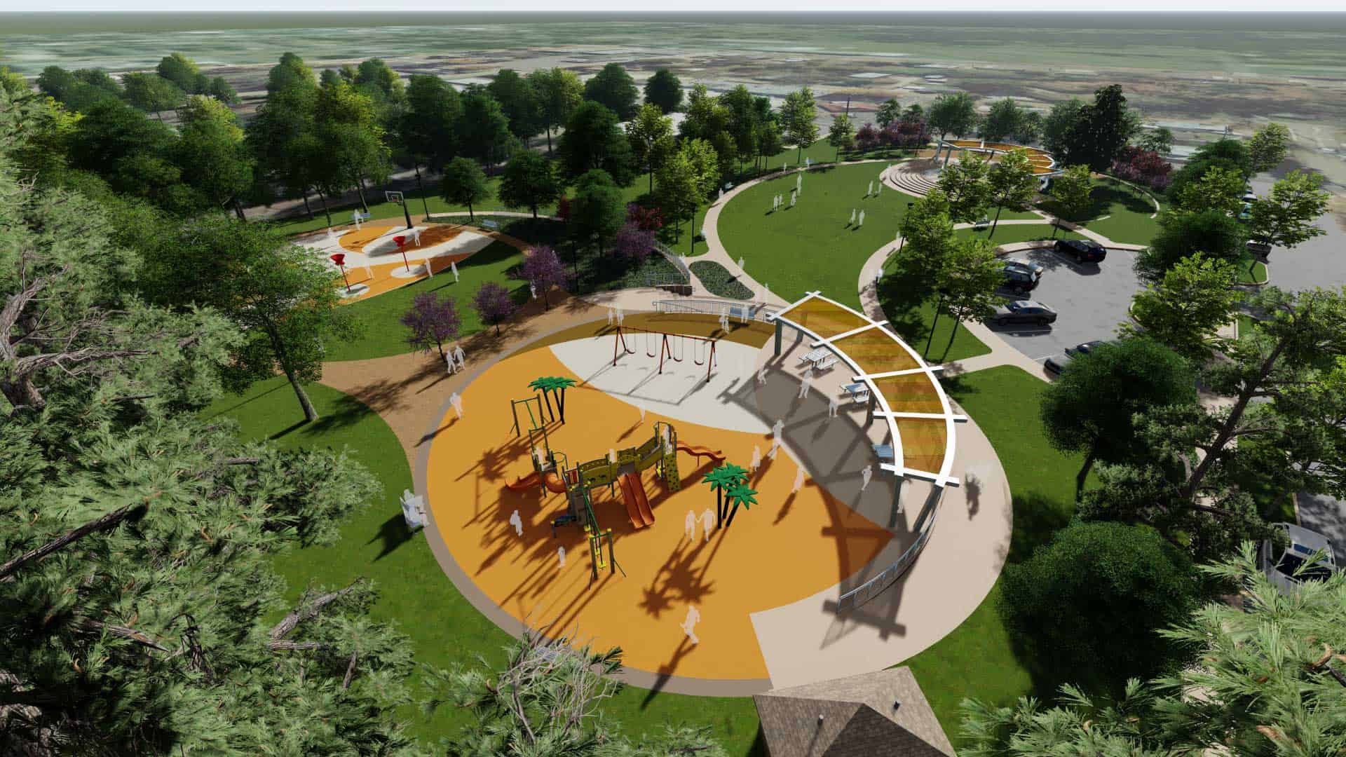 scale rendering of Martin Luther King Jr. Memorial Park in Arkadelphia